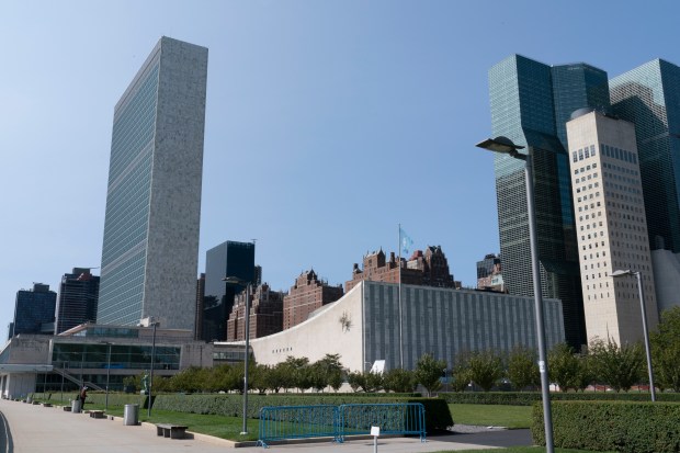 FILE - A general view of the United Nations headquarters is seen, Sept. 21, 2020. (AP Photo/Mary Altaffer, File)