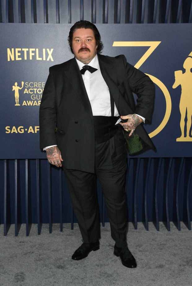 Canadian chef Matty Matheson arrives for the 30th Annual Screen Actors Guild awards at the Shrine Auditorium in Los Angeles, February 24, 2024. (Photo by VALERIE MACON / AFP) (Photo by VALERIE MACON/AFP via Getty Images)