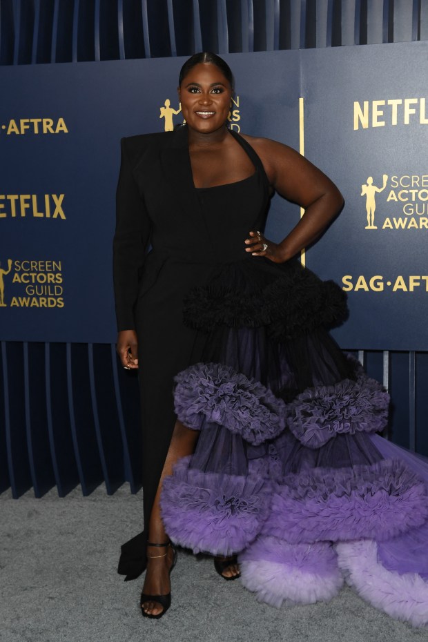 US actress Danielle Brooks arrives for the 30th Annual Screen Actors Guild awards at the Shrine Auditorium in Los Angeles, February 24, 2024. (Photo by VALERIE MACON / AFP) (Photo by VALERIE MACON/AFP via Getty Images)