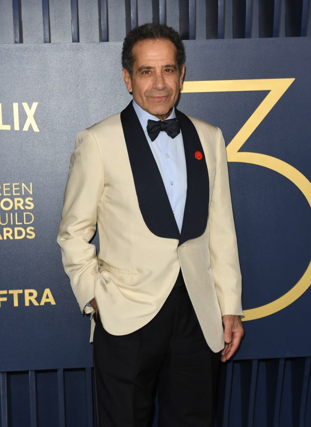 US actor Tony Shalhoub arrives for the 30th Annual Screen Actors Guild awards at the Shrine Auditorium in Los Angeles, February 24, 2024. (Photo by VALERIE MACON / AFP) (Photo by VALERIE MACON/AFP via Getty Images)