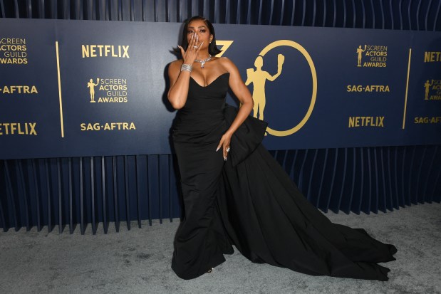 US actress Taraji P. Henson arrives for the 30th Annual Screen Actors Guild awards at the Shrine Auditorium in Los Angeles, February 24, 2024. (Photo by VALERIE MACON / AFP) (Photo by VALERIE MACON/AFP via Getty Images)