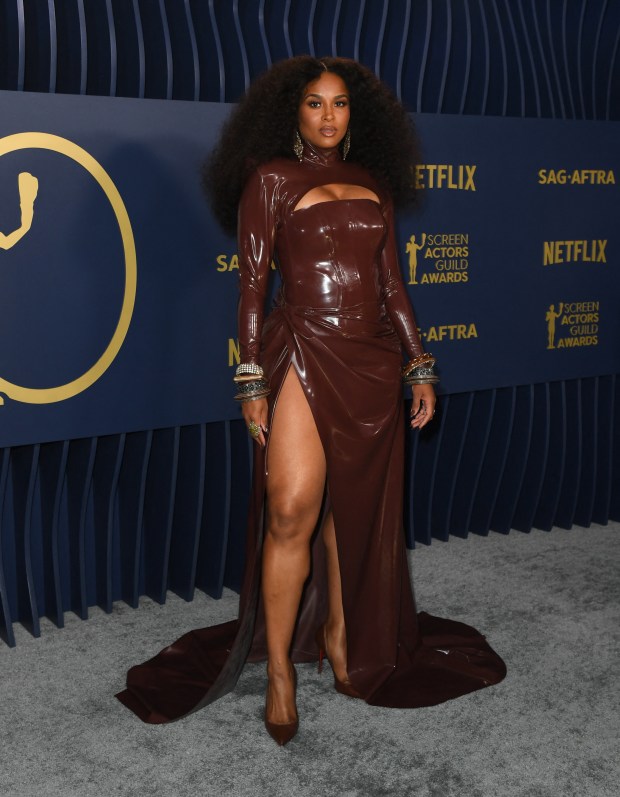 US singer Ciara arrives for the 30th Annual Screen Actors Guild awards at the Shrine Auditorium in Los Angeles, February 24, 2024. (Photo by VALERIE MACON / AFP) (Photo by VALERIE MACON/AFP via Getty Images)