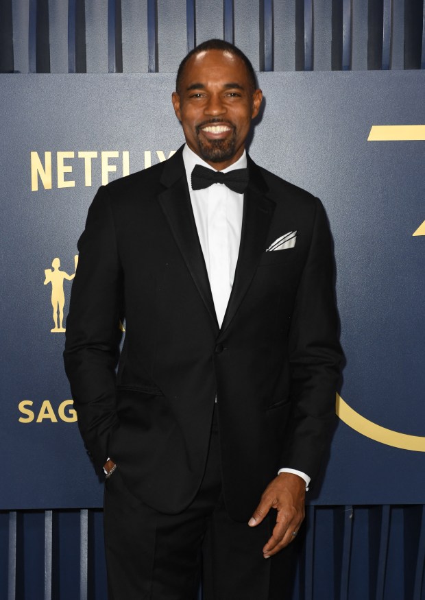 US actor Jason George arrives for the 30th Annual Screen Actors Guild awards at the Shrine Auditorium in Los Angeles, February 24, 2024. (Photo by VALERIE MACON / AFP) (Photo by VALERIE MACON/AFP via Getty Images)