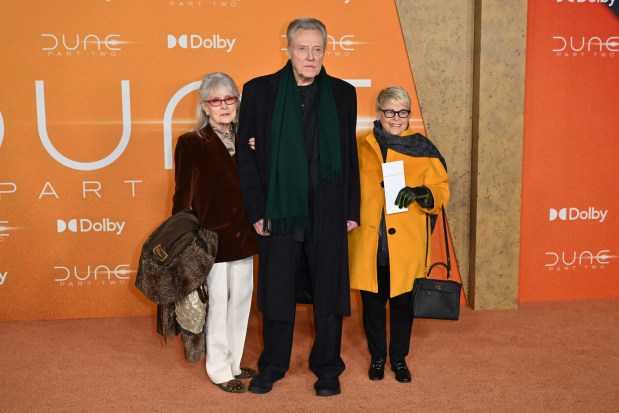 US actor Christopher Walken (C) and guests arrive for the premiere of "Dune: Part Two" at Josie Robertson Plaza in Lincoln Center on February 25, 2024, in New York City. (Photo by ANGELA WEISS / AFP) (Photo by ANGELA WEISS/AFP via Getty Images)