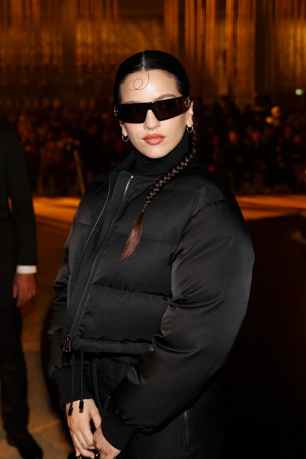 Spanish singer Rosalia Vila Tobella, aka Rosalia poses ahead of the presentation of creations by Christian Dior for the Women Ready-to-wear Fall-Winter 2024/2025 collection as part of the Paris Fashion Week, in Paris on February 27, 2024. (Photo by Geoffroy VAN DER HASSELT / AFP) (Photo by GEOFFROY VAN DER HASSELT/AFP via Getty Images)