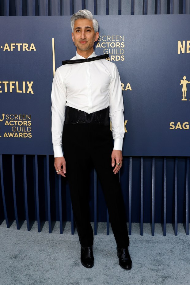 LOS ANGELES, CALIFORNIA - FEBRUARY 24: Tan France attends the 30th Annual Screen Actors Guild Awards at Shrine Auditorium and Expo Hall on February 24, 2024 in Los Angeles, California. (Photo by Frazer Harrison/Getty Images)