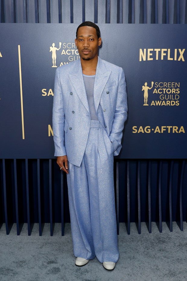 LOS ANGELES, CALIFORNIA - FEBRUARY 24: Tyler James Williams attends the 30th Annual Screen Actors Guild Awards at Shrine Auditorium and Expo Hall on February 24, 2024 in Los Angeles, California. (Photo by Frazer Harrison/Getty Images)