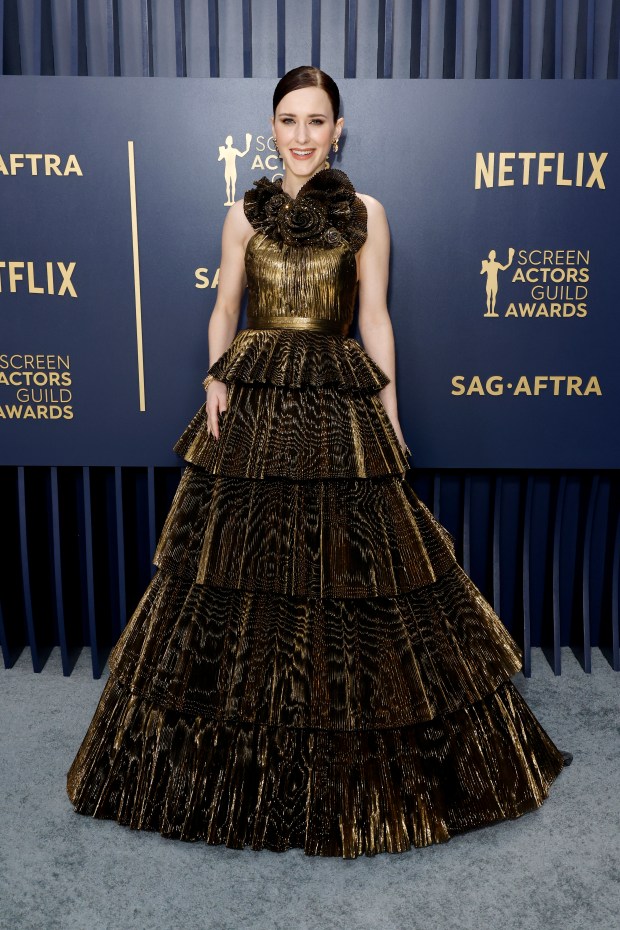 LOS ANGELES, CALIFORNIA - FEBRUARY 24: Rachel Brosnahan attends the 30th Annual Screen Actors Guild Awards at Shrine Auditorium and Expo Hall on February 24, 2024 in Los Angeles, California. (Photo by Frazer Harrison/Getty Images)