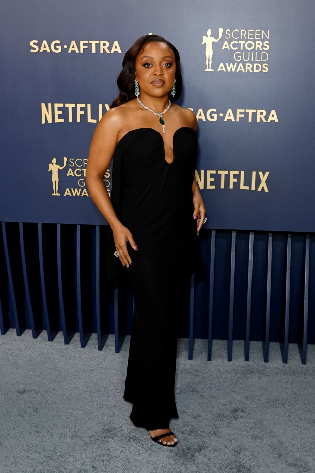 LOS ANGELES, CALIFORNIA - FEBRUARY 24: Quinta Brunson attends the 30th Annual Screen Actors Guild Awards at Shrine Auditorium and Expo Hall on February 24, 2024 in Los Angeles, California. (Photo by Frazer Harrison/Getty Images)