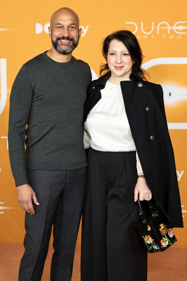 NEW YORK, NEW YORK - FEBRUARY 25: (L-R) Keegan-Michael Key and Elle Key attend the "Dune: Part Two" premiere at Lincoln Center on February 25, 2024 in New York City. (Photo by Dimitrios Kambouris/Getty Images)