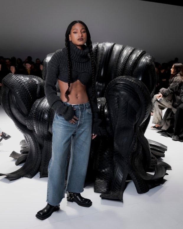 PARIS, FRANCE - FEBRUARY 28: Willow Smith attends the Acne Studios Womenswear Fall/Winter 2024-2025 show as part of Paris Fashion Week on February 28, 2024 in Paris, France. (Photo by Pierre Mouton/Getty Images for Acne)