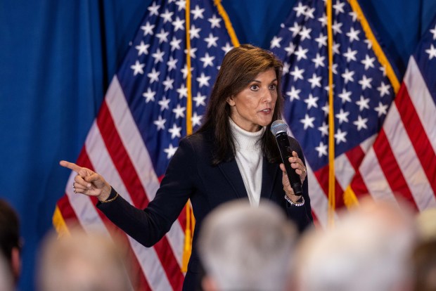 Republican presidential candidate, former U.N. Ambassador Nikki Haley speaks during a campaign stop at the Portland Elks Club on March 3, 2024 in Portland, Maine. (Photo by Scott Eisen/Getty Images)
