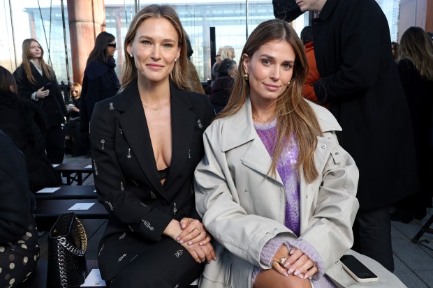 PARIS, FRANCE - MARCH 04: (EDITORIAL USE ONLY - For Non-Editorial use please seek approval from Fashion House) Bar Refaeli and Coral Simanovich Roberto attend the Stella McCartney Womenswear Fall/Winter 2024-2025 show as part of Paris Fashion Week on March 04, 2024 in Paris, France. (Photo by Pascal Le Segretain/Getty Images)