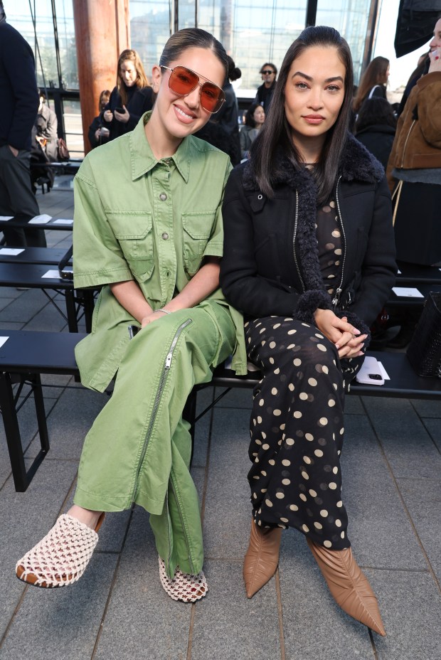 PARIS, FRANCE - MARCH 04: (EDITORIAL USE ONLY - For Non-Editorial use please seek approval from Fashion House) Tinx and Shanina Shaik attends the Stella McCartney Womenswear Fall/Winter 2024-2025 show as part of Paris Fashion Week on March 04, 2024 in Paris, France. (Photo by Pascal Le Segretain/Getty Images)