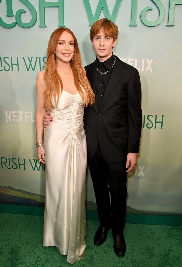 NEW YORK, NEW YORK - MARCH 05: (L-R) Lindsay Lohan and Dakota Lohan attend the Irish Wish New York Premiere at Paris Theater on March 05, 2024 in New York City. (Photo by Bryan Bedder/Getty Images for Netflix)