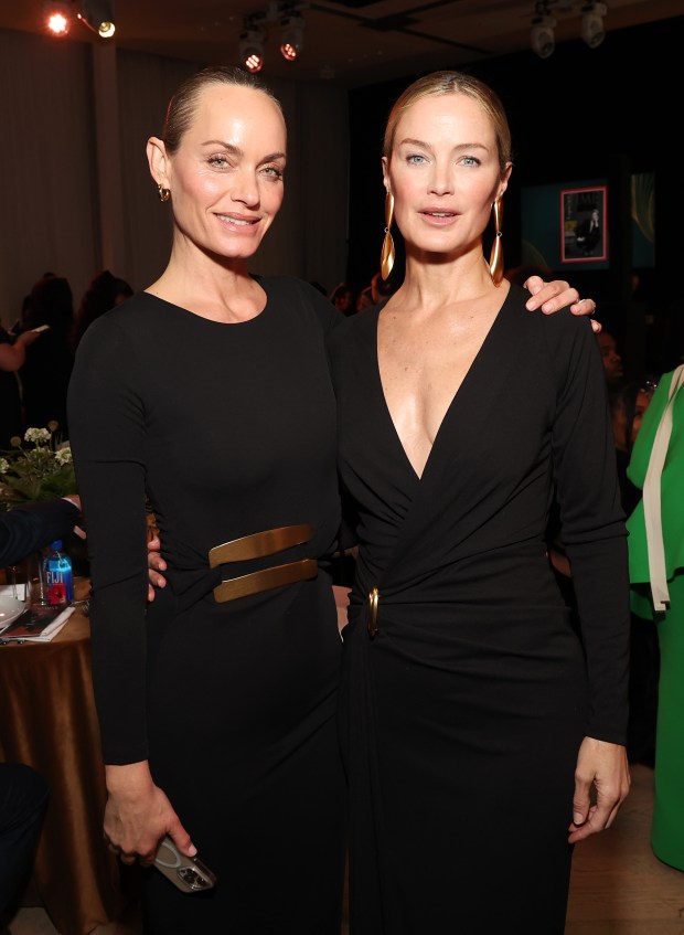 WEST HOLLYWOOD, CALIFORNIA - MARCH 05: (L-R) Amber Valletta and Carolyn Murphy attend, with FIJI Water, TIME Women of the Year 2024 at The West Hollywood EDITION on March 05, 2024 in West Hollywood, California. (Photo by Phillip Faraone/Getty Images for TIME)