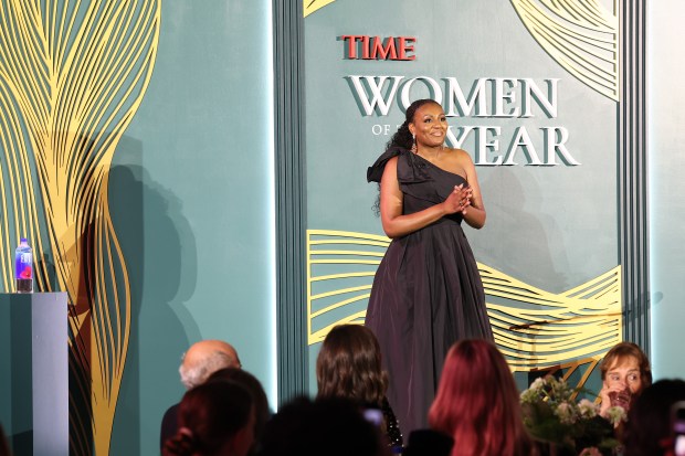 WEST HOLLYWOOD, CALIFORNIA - MARCH 05: Sadé Muhammad, CMO, TIME speaks onstage, with FIJI Water, during TIME Women of the Year 2024 at The West Hollywood EDITION on March 05, 2024 in West Hollywood, California. (Photo by Phillip Faraone/Getty Images for TIME)