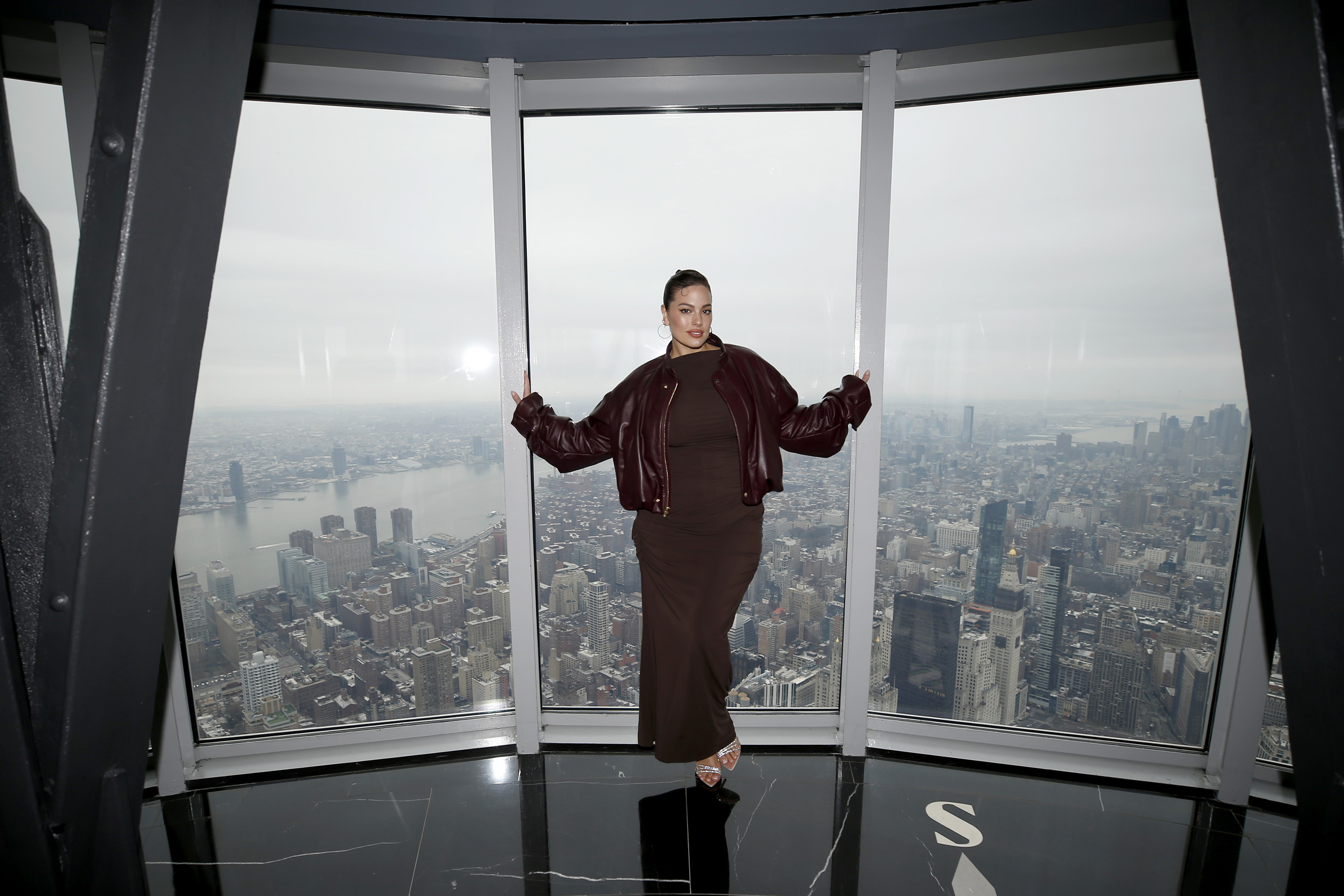 Ashley Graham visits the Empire State Building to kick off New York Fashion Week on Feb. 9, 2023, in New York City.