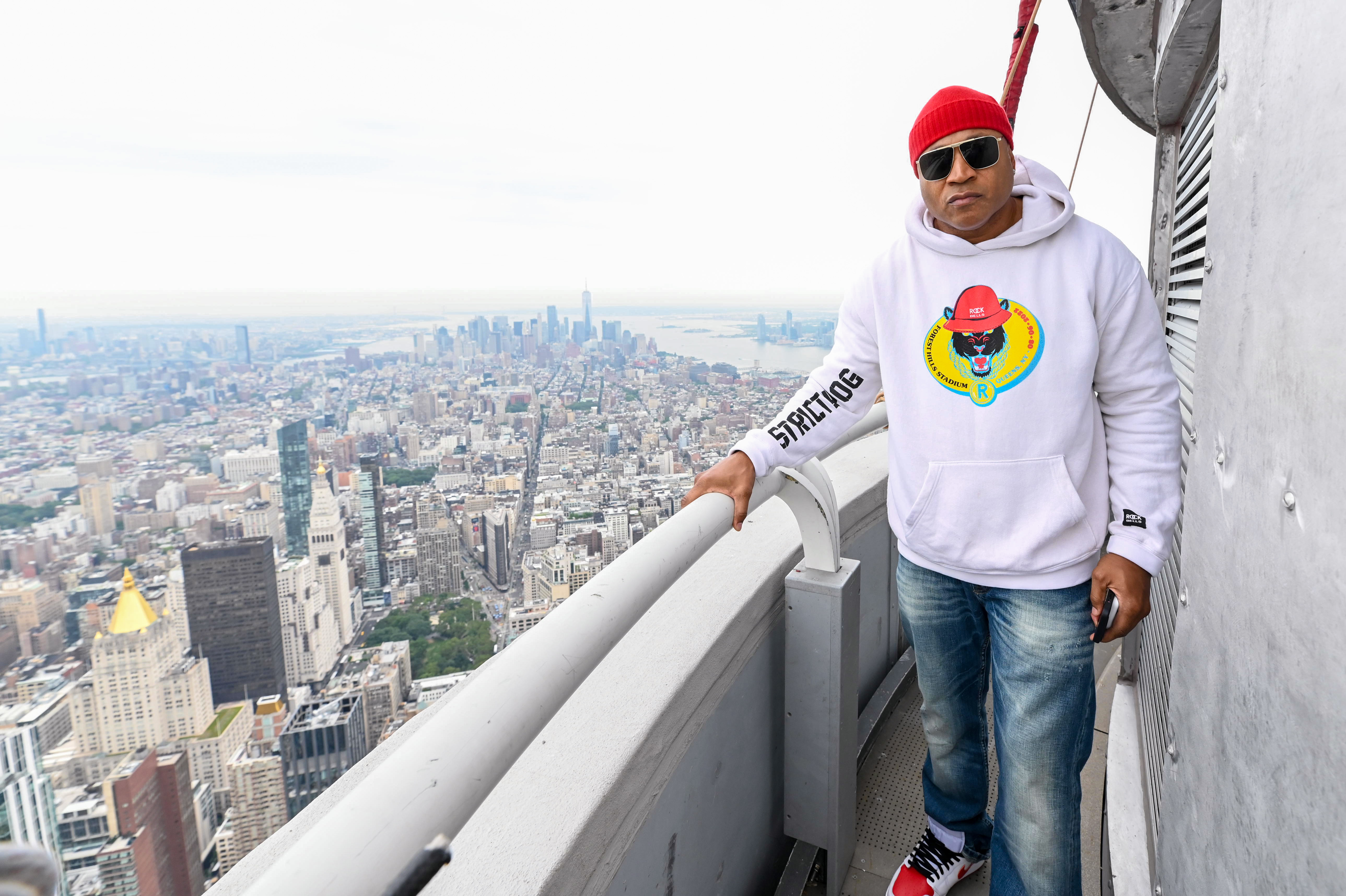 LL Cool J visits the Empire State Building on August 5, 2022 in New York City.