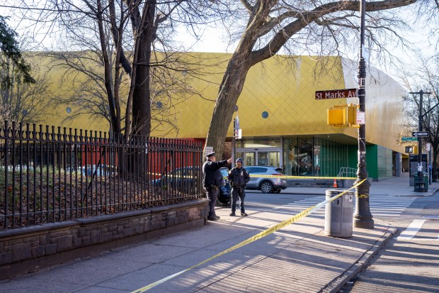 13yr old Troy Gill was shot multiple times near Brooklyn Avenue and Saint Marks Avenue in Brooklyn on Thursday Feb. 29, 2024. (Theodore Parisienne for New York Daily News)
