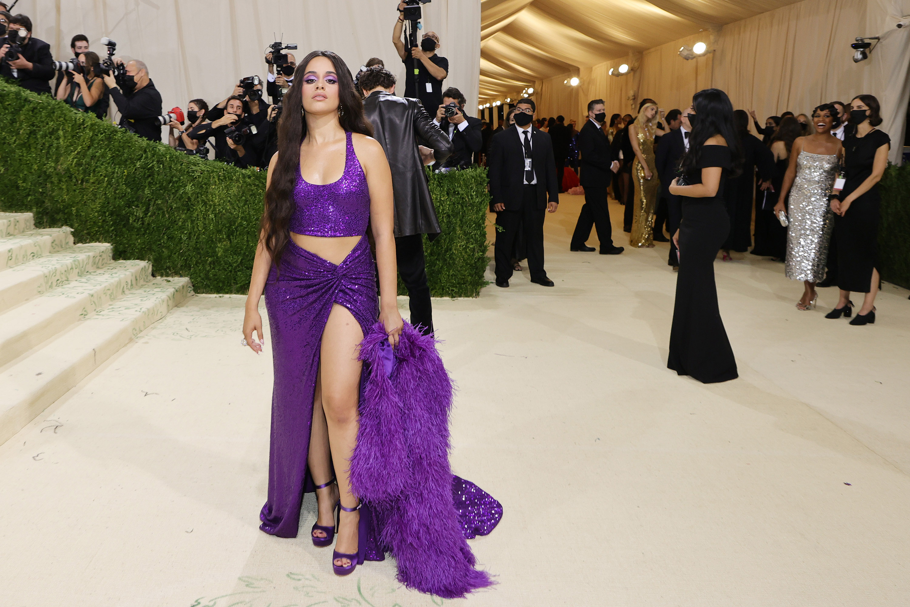 Camila Cabello attends the 2021 Met Gala Celebrating In America: A Lexicon Of Fashion at Metropolitan Museum of Art on Sept. 13, 2021, in New York City.